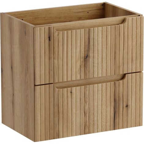 Möbelwaschtisch VANO 60 cm Eiche hängend mit 2 Schubladen