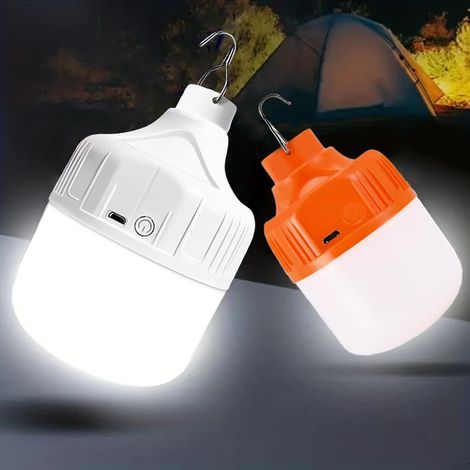 (Orange) Lampe LED portable, rechargeable par USB, haute luminosité, étanche. (1/5)