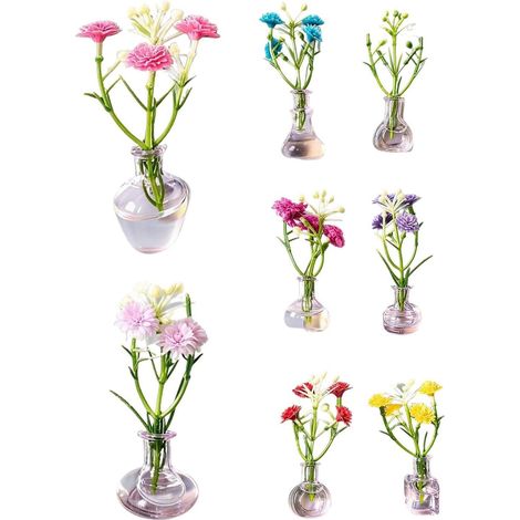 Aimants Pour Le Réfrigérateur Lot de 8 Artistiques avec Fleurs Artificielles,Vase De Cuisine Aimants Pour Le Réfrigérateur pour Appartement Salon Cuisine Chambre Salle À Manger Anniversaire (1/5)
