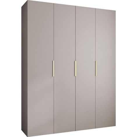 Armario Hartford 574, Cachemira, 246x190x52cm, Puertas de armario: Con bisagras, Número de estantes: 12 (1/5)