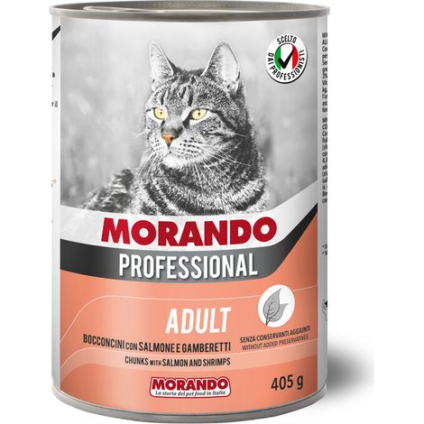 CIBO GATTO MORANDO LATT 405 G BOCCONC GAMB SALM- 24,0 pz