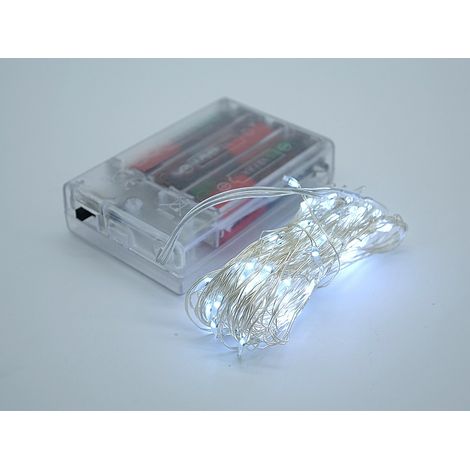 luci su un filo da 10 m 100 LED luce bianca