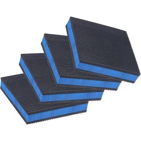 BUNTHAUS 4 Paquet Caoutchouc Anti Vibration Tampons,10x10x2.2cm Lourd EVA Centre Isolation Tapis Air Compresseur Caoutchouc Pieds pour Climatisateur HVAC Rondelle et Sec