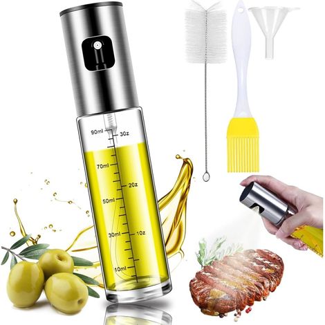 Vaporisateur Dhuile - Verre En Verre Épais - Pour Cuisine Grill Et Salade - 100 Ml