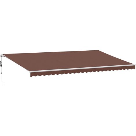Maison Exclusive - Markise Automatisch mit LED Braun 600x350 cm