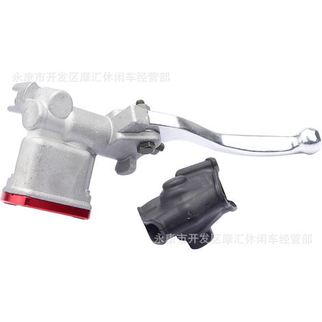 Compatible avec les modèles Honda CR125R/CR250R/CR500R/CRF250R : cache supérieur de cylindre de frein à disque avant en aluminium avec manchon en cuir (1/4)