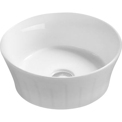 Round Ceramic Countertop Vessel without Overflow - 360mm