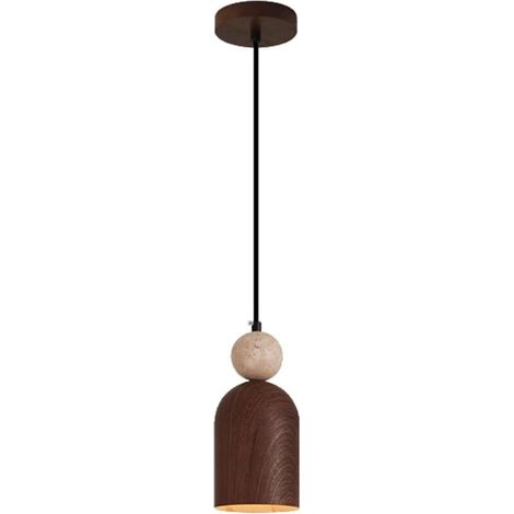 Cette suspension de style rétro possède une hauteur réglable et propose trois couleurs d'éclairage. Elle convient parfaitement aux îlots de cuisine, aux cafés et aux chambres. (1/4)
