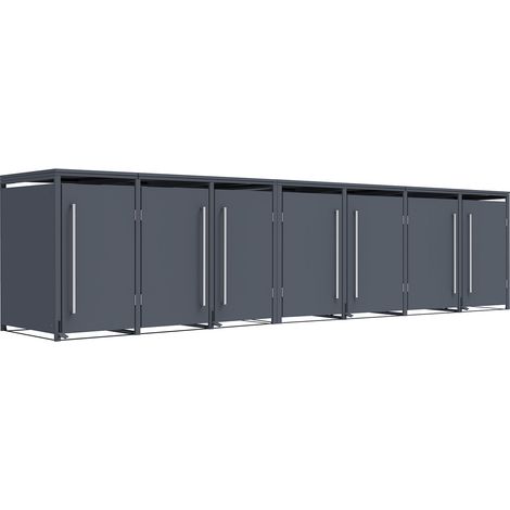 Westmann Pedura 7  Box à poubelles en métal avec pédale  7x240