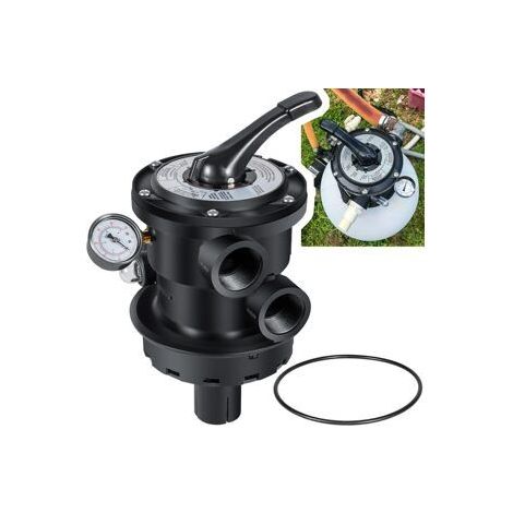 Vanne multivoies Hayward SP0714T VariFlo – Montage supérieur – Remplacement filtre à sable – Compatible toutes gammes Hayward – Gère modes filtration
