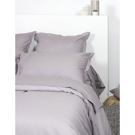 Taie d'oreiller - COTE DECO - 50x70 cm - Gris souris - Coton - Rectangulaire - Élégante