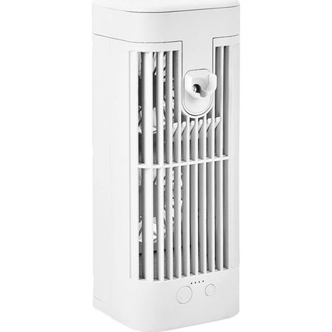 Climatiseur portable de bureau 2400mAh brumisateur humidificateur 3 vitesses LED veilleuse ventilateur USB rafraîchisseur d’air maison bureau été (1/5)