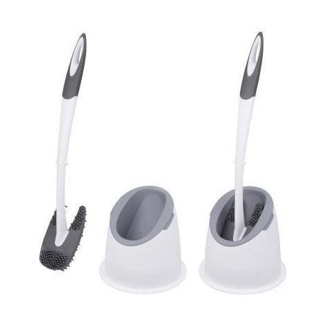 WC-Garnitur BMAG New-Trendy 15 x 41 x 15 cm (B x H x T) Kunststoff wei/grau