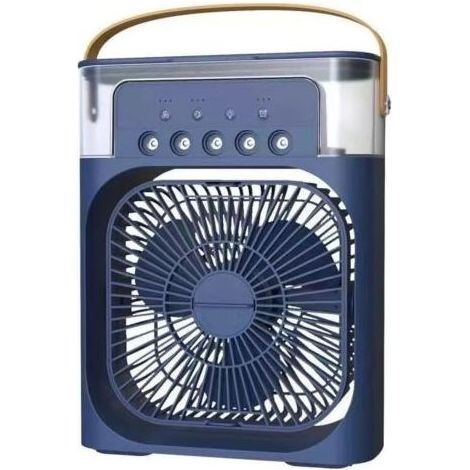 Mini-USB-Tischklimaanlage, Wasser- und Duftdiffusor, leiser Luftbefeuchter, automatische Abschaltfunktion, rotierende 7-Farben-LED, tragbar für Zuhause, Büro und Camping – KZQ (1/4)