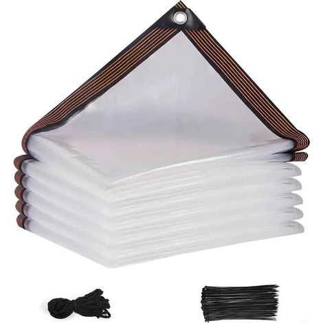 Bâche 2 x 3 m, Oeillets, Corde 5 m, 25 Serre-câbles, PE épais, UV, Étanche, Jardin, Animaux (1/5)