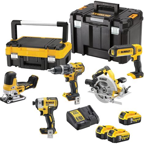 DeWALT DCK500P3T AKKU KOMBOPACK 18V 5Ah 5-tlg DCD796 DCF887 DCS570 DCS335 DCL050 (1/5)