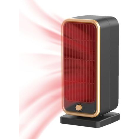 Chauffage électrique de Bureau Petit radiateur pour Bureau 500W,Chauffage en céramique PTC à Chaleur Rapide, Thermostat Intelligent et Silencieux (1/5)
