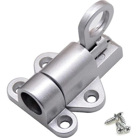 Loquet automatique à ressort pour trappe de grenier, outil de verrouillage en alliage d'aluminium, argent (1/3)