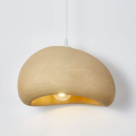 Modern Style Indoor Pendant Light, Ø30 cm – Yellow – E27 Socket – 150 cm Adjustable Cord Length (1/5)