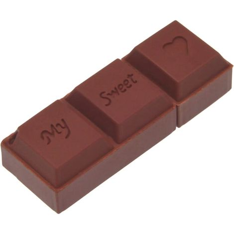 MINKUROW USB 2.0 Flash Drive Silikon Memory Stick Schokoladenform Braun U Disk Storage 64gb (1/5)