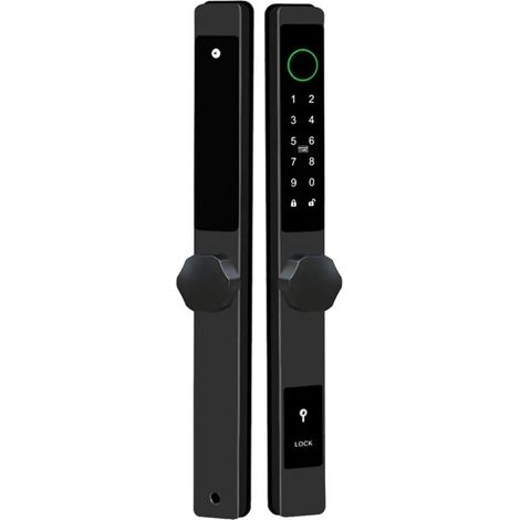 Serrure de Porte Intelligente TTLock APP – Serrure Étanche À Empreintes Digitales, Mot De Passe, Carte, for Porte Coulissante À Traction, Utilisation en Extérieur, avec Mortaise 2585 3085 4085 5085 ( (1/5)