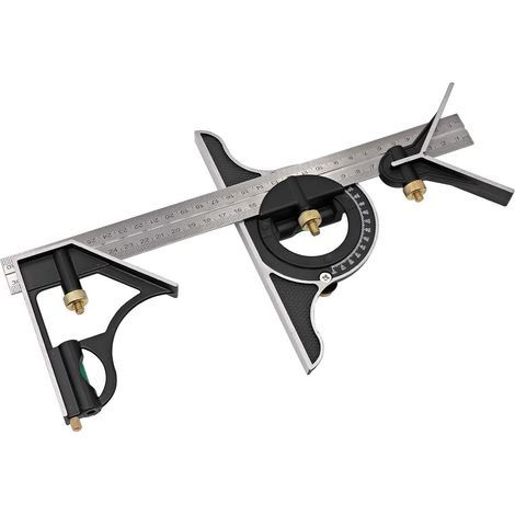 Combination 300mm Multifunction Adjustable Square Heavy Duty Square Tools Measure Kits Precision Protractor Angle Finder Ruler Carpentry Squares (1/5)