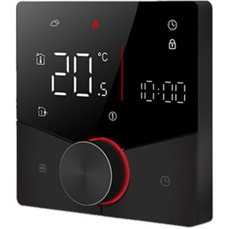 Thermostat intelligent WiFi écran tactile LCD, programmable semaine, antigel, contrôle appli mobile, pour maison école bureau hôtel (1/5)
