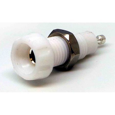 Fiche banane RS PRO Blanc Femelle 10A 50V
