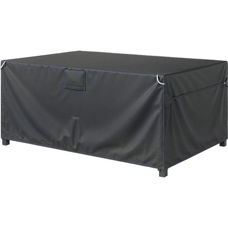 Outsunny – Housse salon de jardin imperméable anti-UV – Tissu Oxford 420D – Dimensions 180x120x74cm – Sac de rangement inclus – Boucles coupe-vent (1/5)