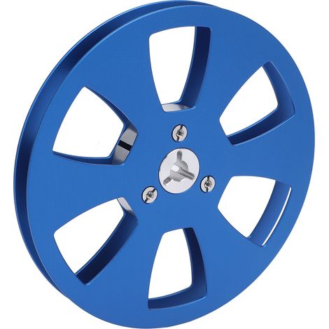 Bobine de bande vide 1/4 5 po, enregistrement sonore, 6 trous, alliage d'aluminium pour pièces de machine d'ouverture ReVox, bleue (1/5)