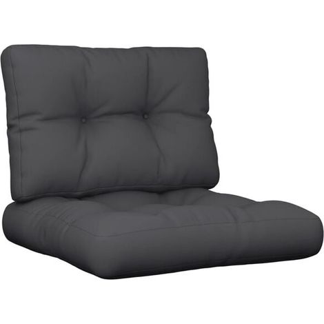 Coussins de plateau, ensemble de 2 pièces, tissu noir. (1/5)
