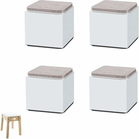 Rehausseur de Meubles - Pieds de Lit en Acier Carbone - 60 x 52 mm - Charge Maximale 500 kg - Pour Canapés Tables Armoires Lits - Lot de 4