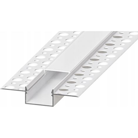 Profilé LED en aluminium pour plaques de plâtre, aluminium + abat-jour AKS de 1,5 m (1/2)