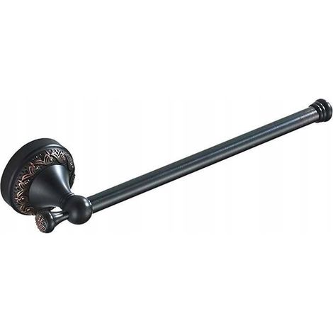 Portasciugamani da parete 28,5 cm in metallo nero e ottone per bagno (1/2)