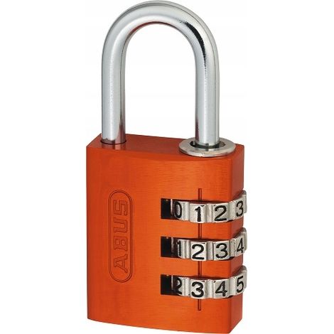 Candado de combinación Abus 724/30, código variable, para armarios, color naranja. (1/5)