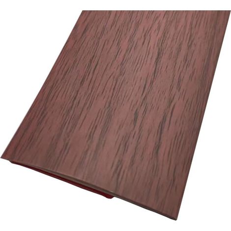 Bande de transition sol - 1 pièce - PVC effet chêne rouge - Joint autocollant sans perçage - Salon cuisine carrelage bois - 100 cm x 5 cm (1/5)