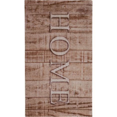 Paillasson cosy beige doux antidérapant polyamide - 75 x 45 cm (1/4)