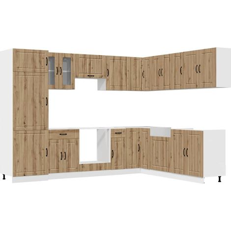 Maison Exclusive - Ensemble d'armoires de cuisine 14 pcs Lucca bois d'ingénierie (1/5)