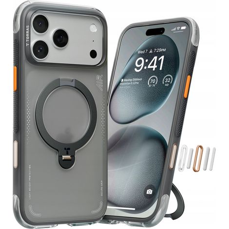 FUNDA PARA IPHONE 17 PRO MAX TORRAS Q3 AIR MAGSAFE CON SOPORTE DE 360° 1 unidad. (1/5)