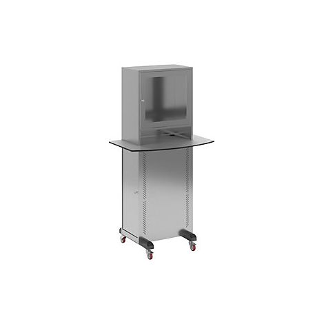 eurokraft pro Armadio per PC in acciaio inox con piano di
