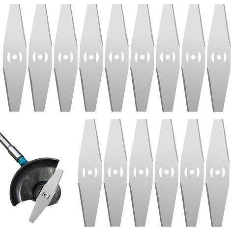 Lame De Rechange En Métal, 15 pièce Lame Débroussailleuse, Lames de Tondeuse à Gazon en Métal, Coupe Bordure Lame De Rechange, Accessoire Pour Coupe Bordure Sans Fil, Accessoires de Coupe Herbe (1/5)