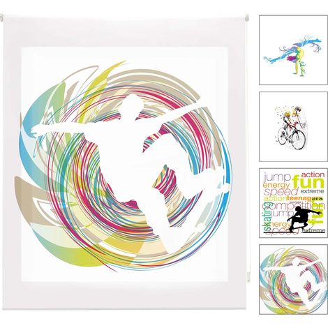 Blindecor W-J-06868-Tenda a Pacchetto in Voile translucido Stampa Digitale, 150 x 180 cm (1/4)