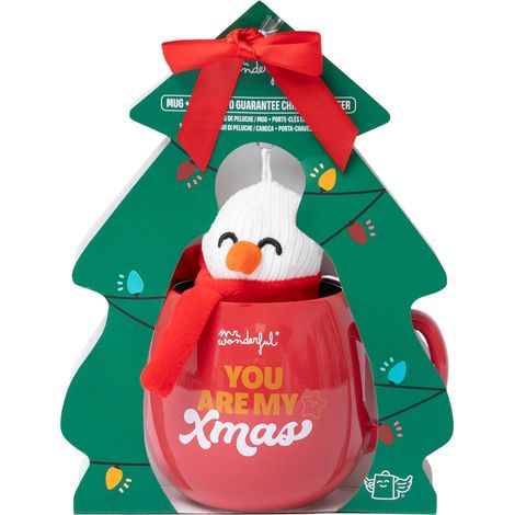 Set de mug + porte-clés en peluche - You are my Xmas - Mug comporte un message de Noël imprimé (1/5)