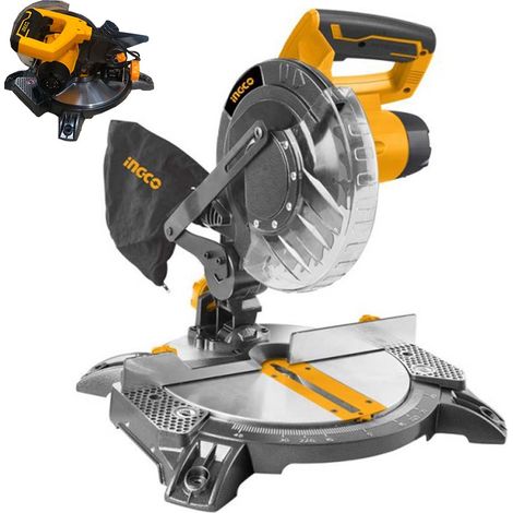 TRONCATRICE PER LEGNO DA BANCO 1400 Watt INGCO con lama a disco TCT da 210 mm