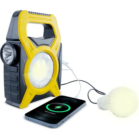 Lámpara de emergencia con panel solar JY-9788 y bombilla USB