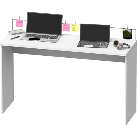 Mesa oficina o despacho Haley acabado blanco 77/89 cm(alto)131.5 cm(ancho)45 cm(fondo) (1/3)