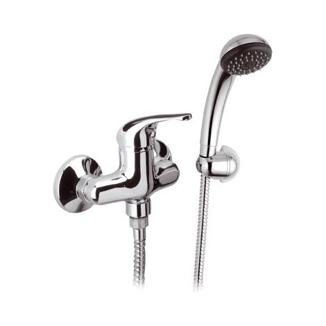 Miscelatore serie 100 per doccia con interasse 10 cm e kit doccia