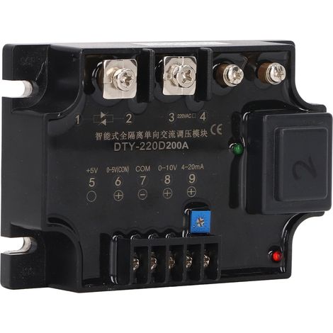 Relais Statique Monophasé Module SSR Isolation Totale Régulateur de Tension AC 220V 200A (1/5)