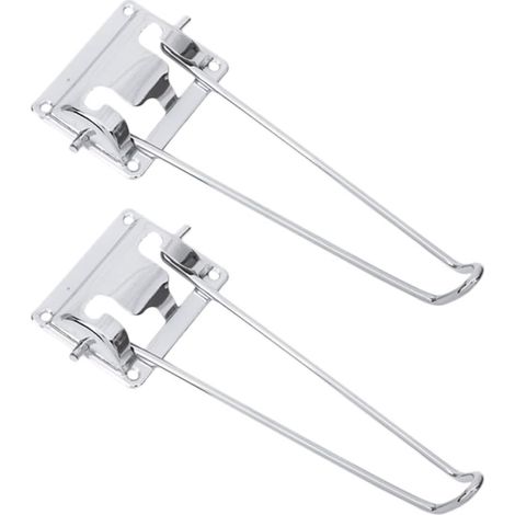 Pied en épingle à Cheveux Pliable en Fer Argent 2pcs pour Table Basse et Bureau, Design Rabattable, Installation Facile, idéal pour Projet DIY (1/5)