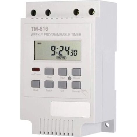 12V Programmateur Hebdomadaire Digital Interrupteur Minuterie Économiseur D'énergie Commutateur Électrique (White) (1/5)